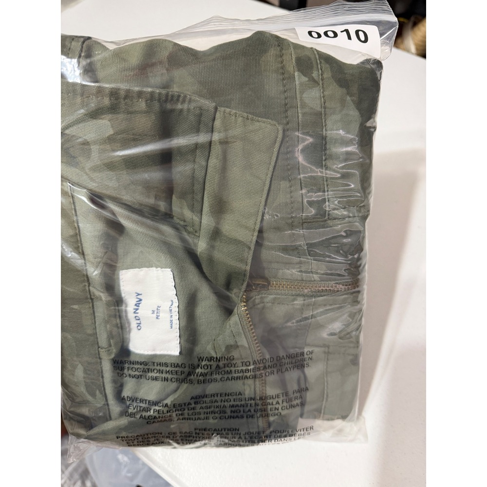 Old Navy Womens Camo Utility Field Jacket Green Medium Petite Gorpcore - Picture 11 of 11